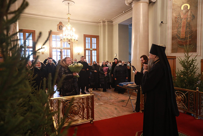 Сотрудники Данилова монастыря поздравили епископа Солнечногорского Алексия с Рождеством Христовым.