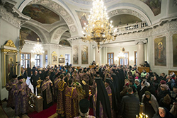 Утреня в Троицком соборе Данилова монастыря, 15 марта 2019 г.