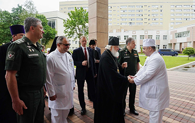 Святейший Патриарх Кирилл посетил ЦВК госпиталь