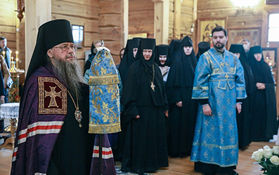 Епископ Солнечногорский Алексий на подворье Зачатьевского монастыря в Барвихе.