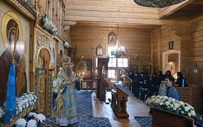 Епископ Солнечногорский Алексий на подворье Зачатьевского монастыря в Барвихе.