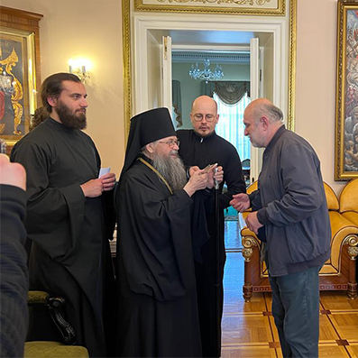 Наместник Данилова монастыря получил Патриаршее поздравление по случаю своего тезоименитства