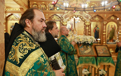 Престольный праздник храма в честь преподобного Силуана Афонского на подворье Зачатьевского монастыря в Барвихе.