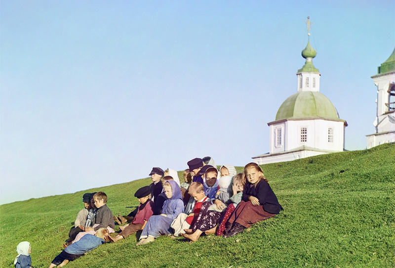 Группа детей. Белозерск. 1909 год.