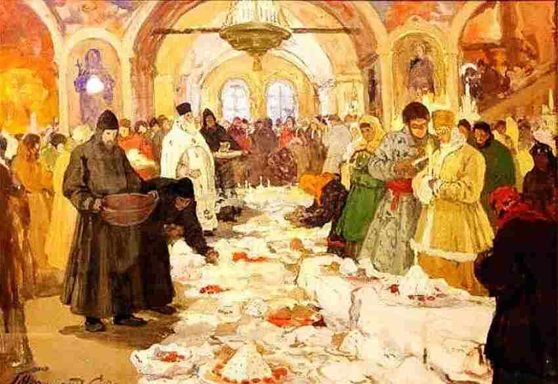 И.С. Горюшкин-Сорокопудов. Обряд освящения куличей.