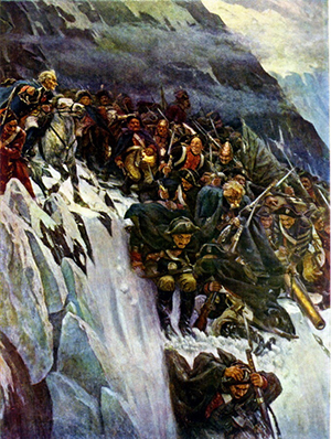 Переход Суворова через Альпы.