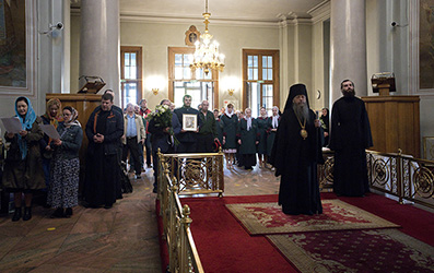 Сотрудники Данилова монастыря поздравили епископа Солнечногорского с 30-летним юбилеем настоятельских трудов.